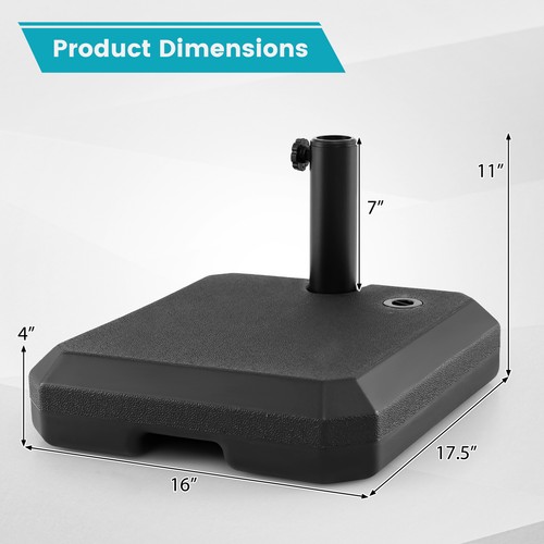 Umbrella base for - half, patio